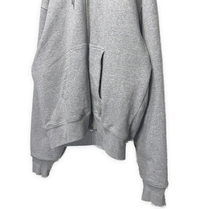 STUSSY Gray Double Face Label Full Zip Hoodie Size XL