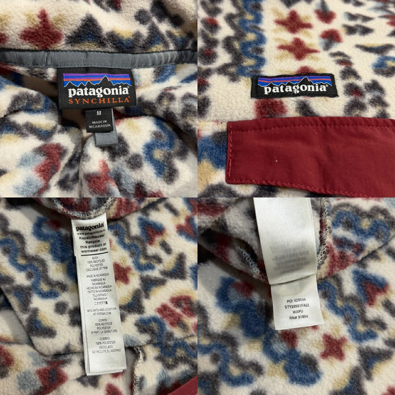 Patagonia 22AW BEAMS Synchilla Snap-T Pullover Size M