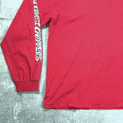 West Coast Choppers 00s Faded Red 4-Print Long Sleeve Tee Size 3XL