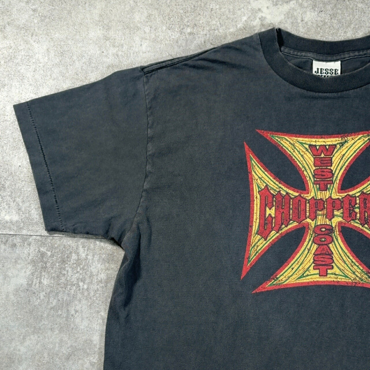 West Coast Choppers 00s Biker Skull Graphic T-Shirt Size L