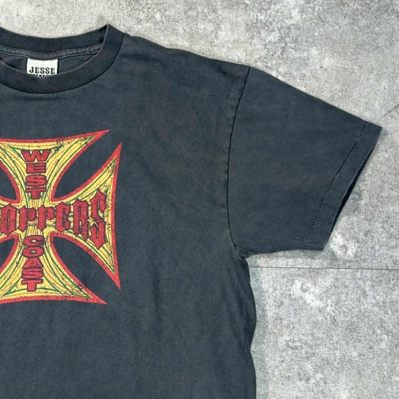West Coast Choppers 00s Biker Skull Graphic T-Shirt Size L