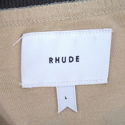 RHUDE Long Sleeve Print T-Shirt Beige Size L