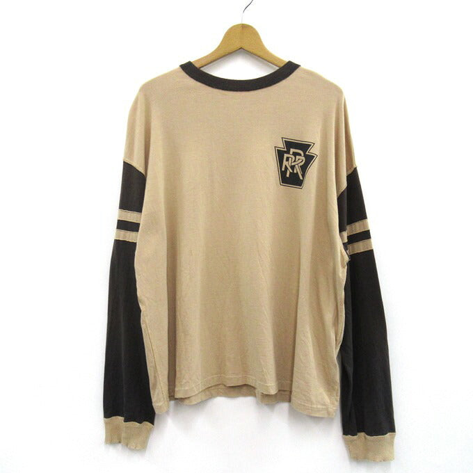 RHUDE Long Sleeve Print T-Shirt Beige Size L