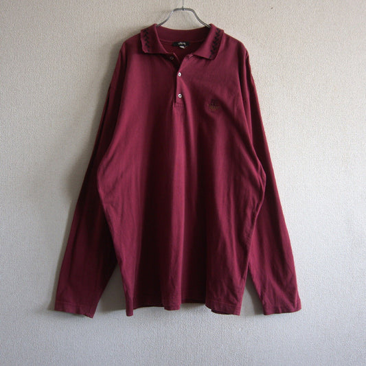 Stussy 80S Long-sleeve polo shirt Size XL