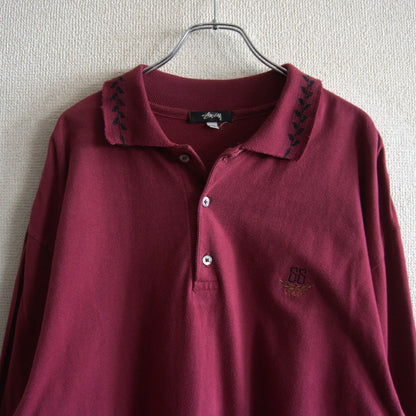 Stussy 80S Long-sleeve polo shirt Size XL