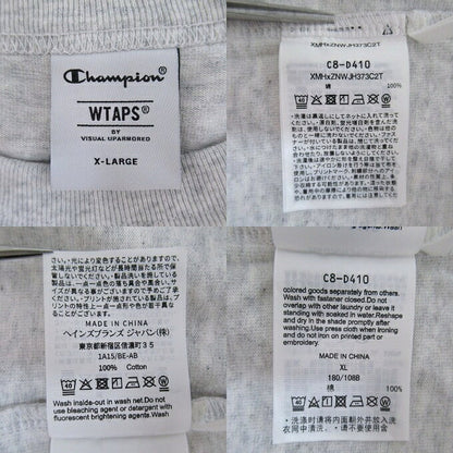 WTAPS x Champion 25AW Academy Long Sleeve T-Shirt Gray Size XL