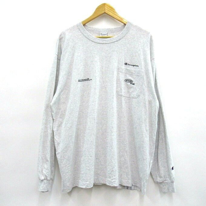WTAPS x Champion 25AW Academy Long Sleeve T-Shirt Gray Size XL