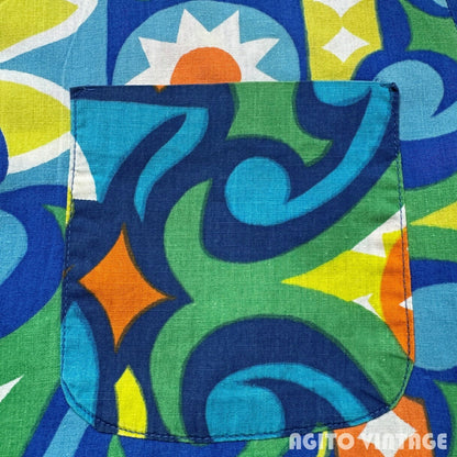 TOWNCRAFT 60s PENNEY'S Print Cotton S/S Shirt Size L