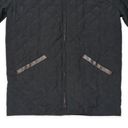 Salvatore Ferragamo 90s-00s Quilted Leather Collar Jacket Size 48