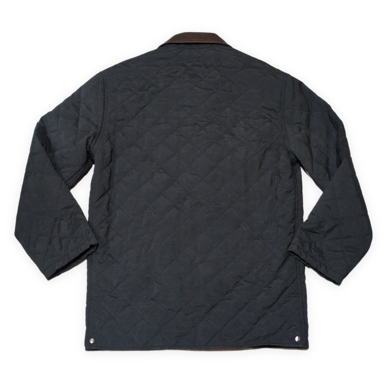 Salvatore Ferragamo 90s-00s Quilted Leather Collar Jacket Size 48