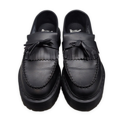Dr.Martens V Adrian Quad Mono Tassel Vegan Black Loafers Size UK7