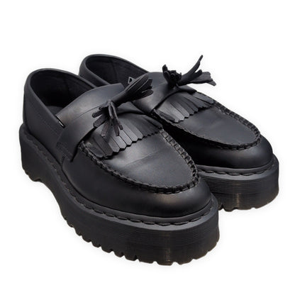 Dr.Martens V Adrian Quad Mono Tassel Vegan Black Loafers Size UK7