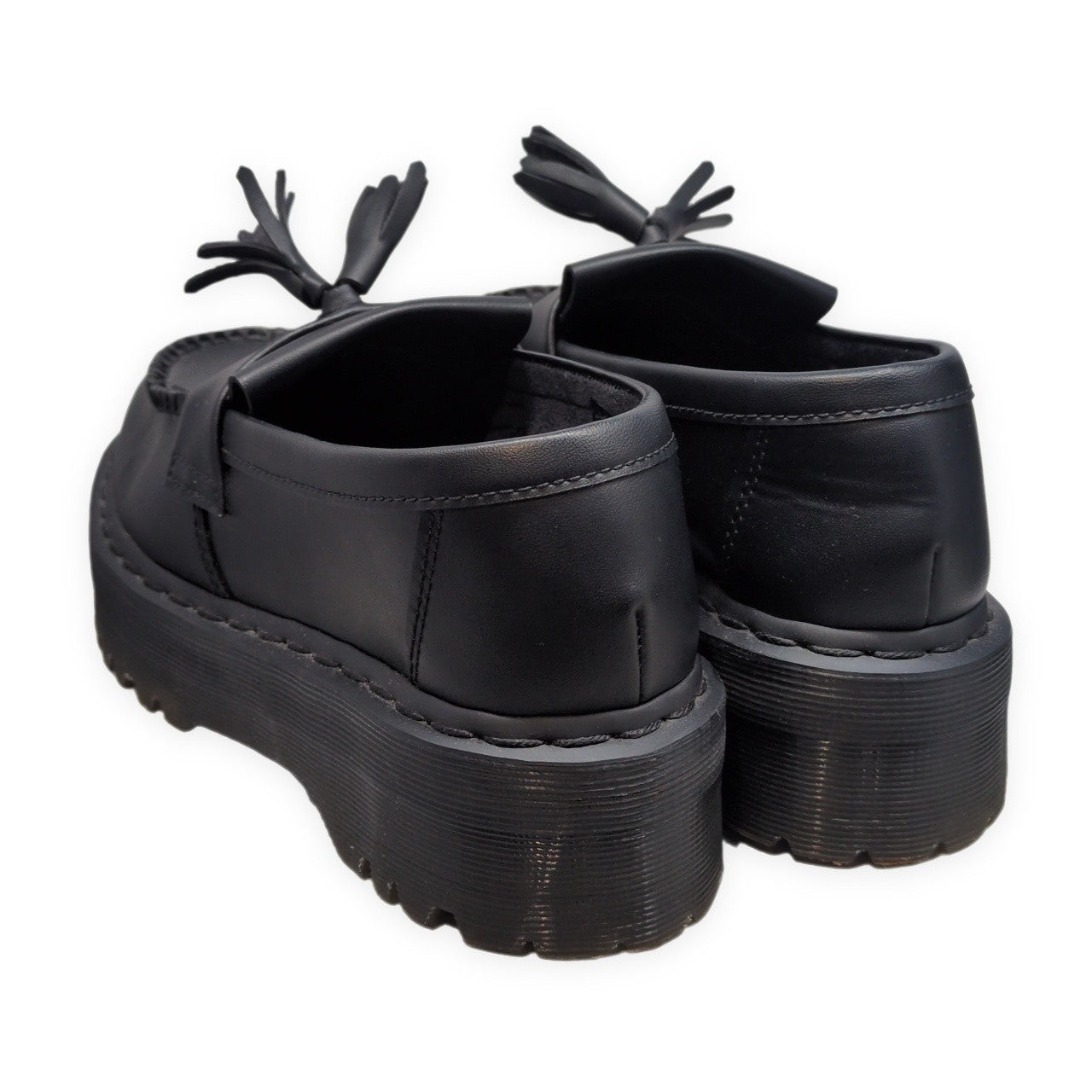Dr.Martens V Adrian Quad Mono Tassel Vegan Black Loafers Size UK7