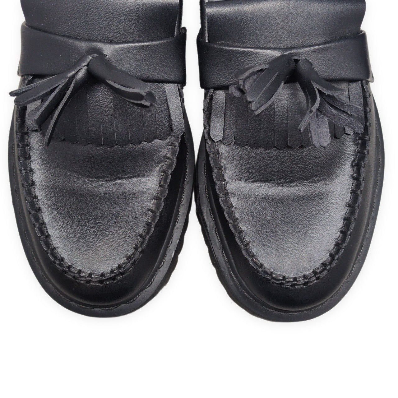 Dr.Martens V Adrian Quad Mono Tassel Vegan Black Loafers Size UK7