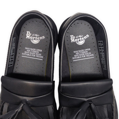 Dr.Martens V Adrian Quad Mono Tassel Vegan Black Loafers Size UK7