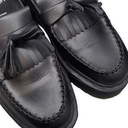 Dr.Martens V Adrian Quad Mono Tassel Vegan Black Loafers Size UK7
