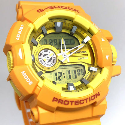G-SHOCK GA-400A-9A Rotary Switch Matte Yellow Watch Size ONE SIZE