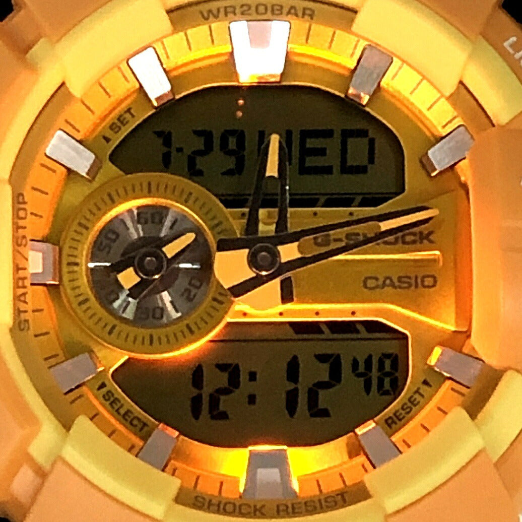 G-SHOCK GA-400A-9A Rotary Switch Matte Yellow Watch Size ONE SIZE