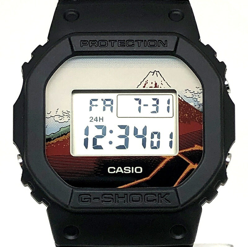 G-SHOCK Hokusai Fuji Black DW-5600 Watch Size ONE SIZE