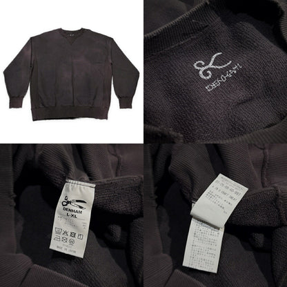 DENHAM A IN UCRAFT Distressed Sweatshirt Size L