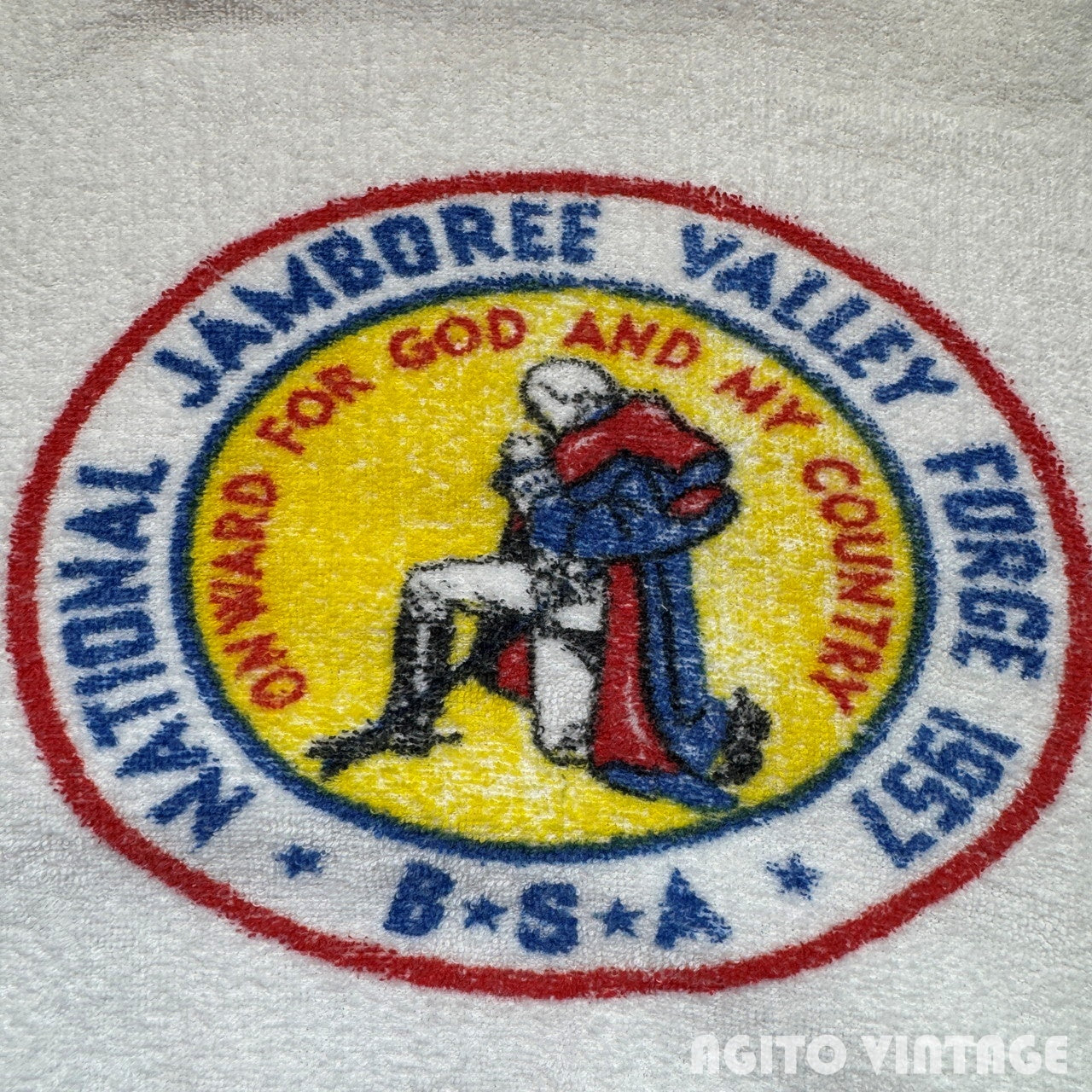 BSA 50s Boy Scout Terry Cloth S/S Sweatshirt Jamboree Size L