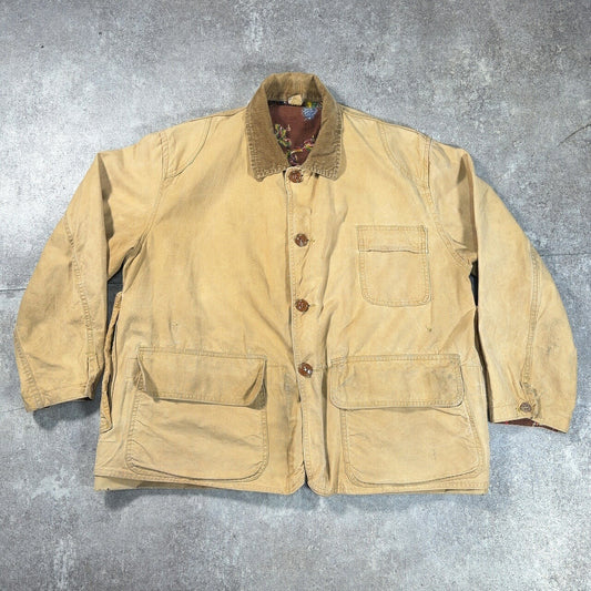 TALON 50s-60s Vintage Duck Hunting Corduroy Collar Jacket Size XL