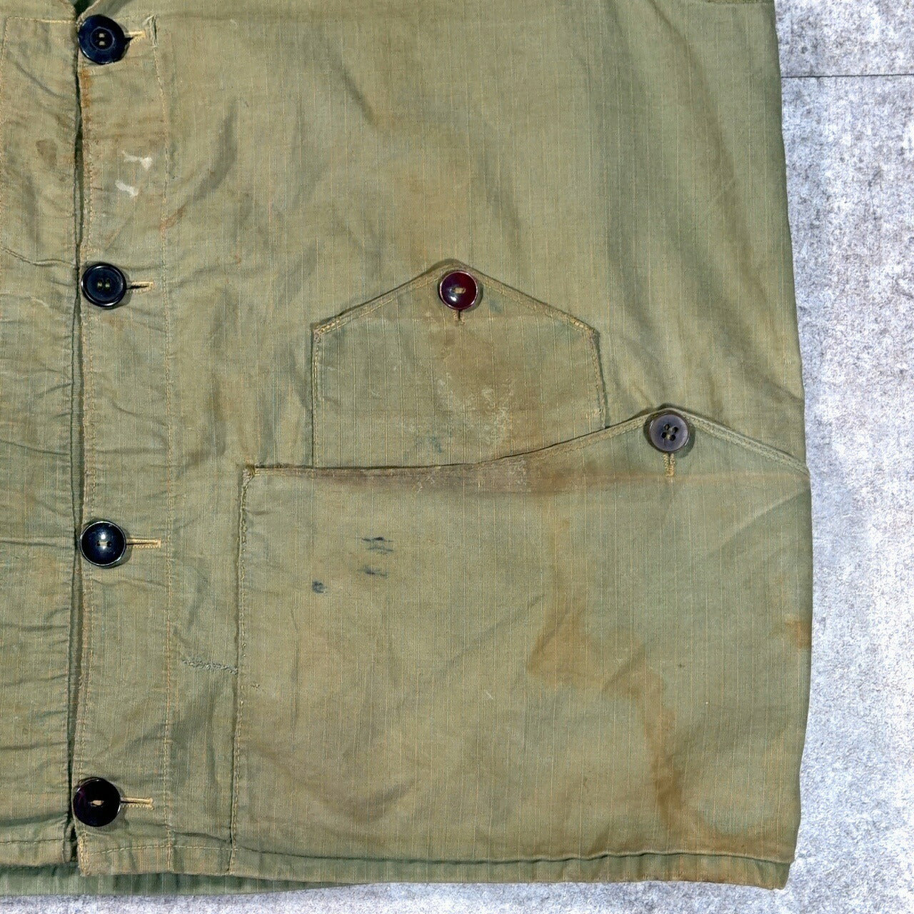 Unknown 50s Vintage Leather Patch Hunting Vest Green Size L