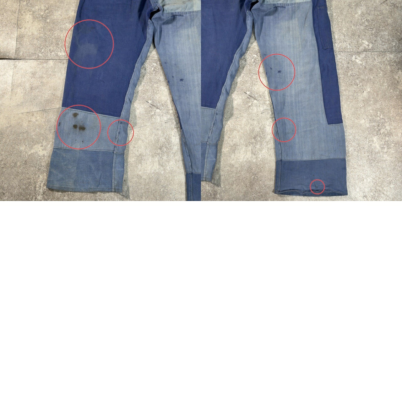 Unknown 50s-60s French Moleskin Patchwork Overalls Vintage