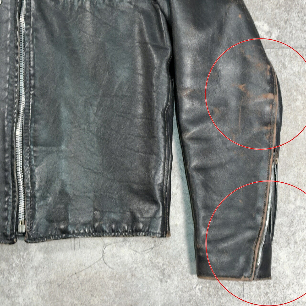 KIRK'S Vintage Single Rider Leather Jacket Black Size M