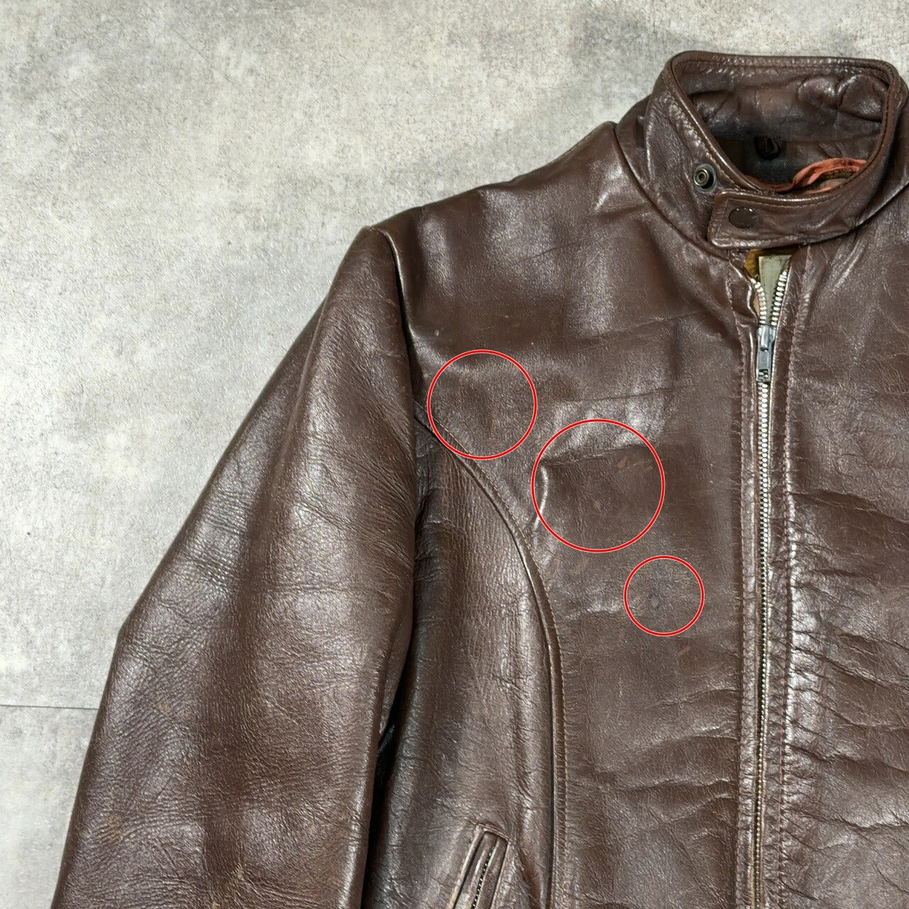 excelled 70s Single Rider Leather Jacket Brown Size M