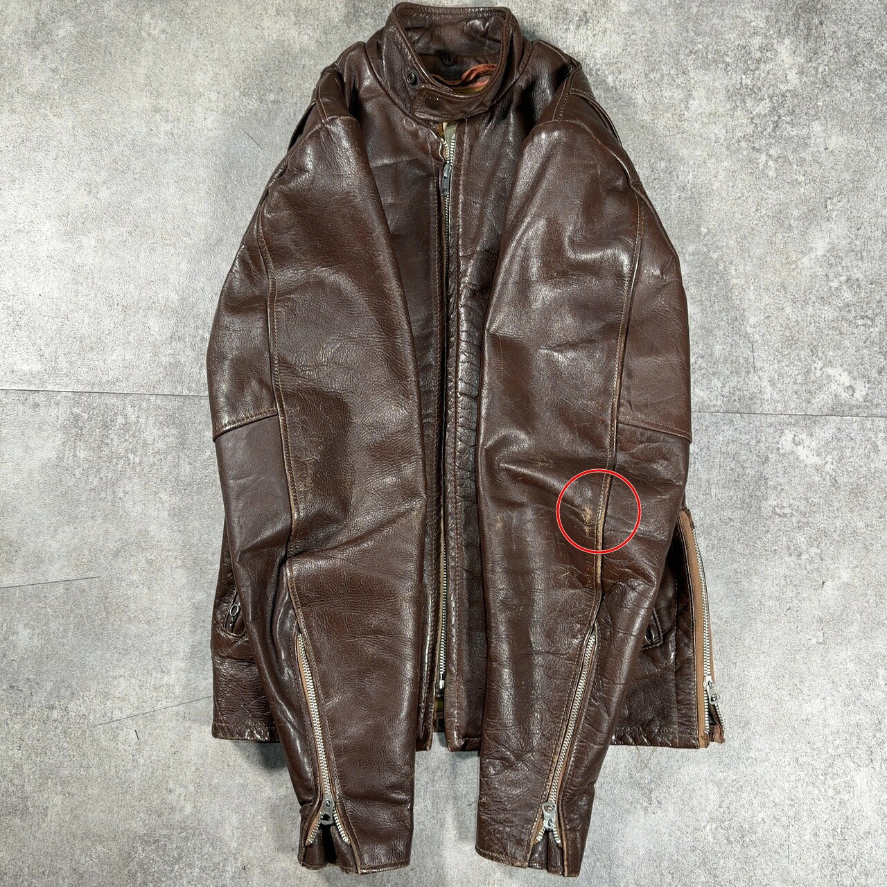 excelled 70s Single Rider Leather Jacket Brown Size M