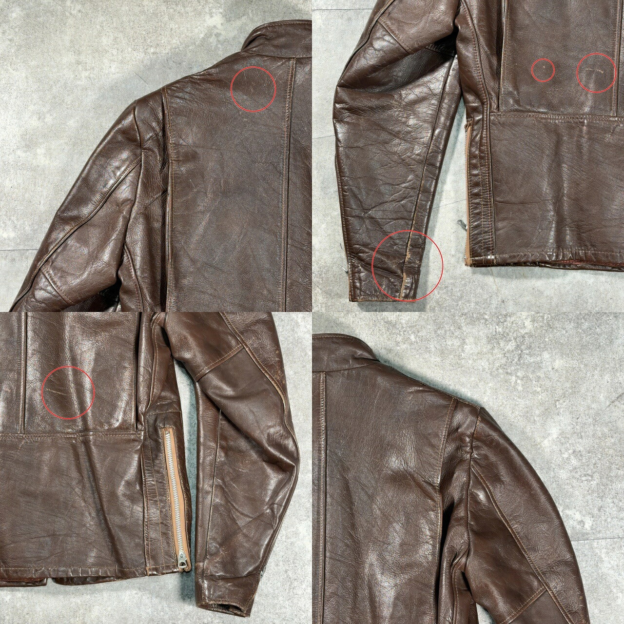 excelled 70s Single Rider Leather Jacket Brown Size M