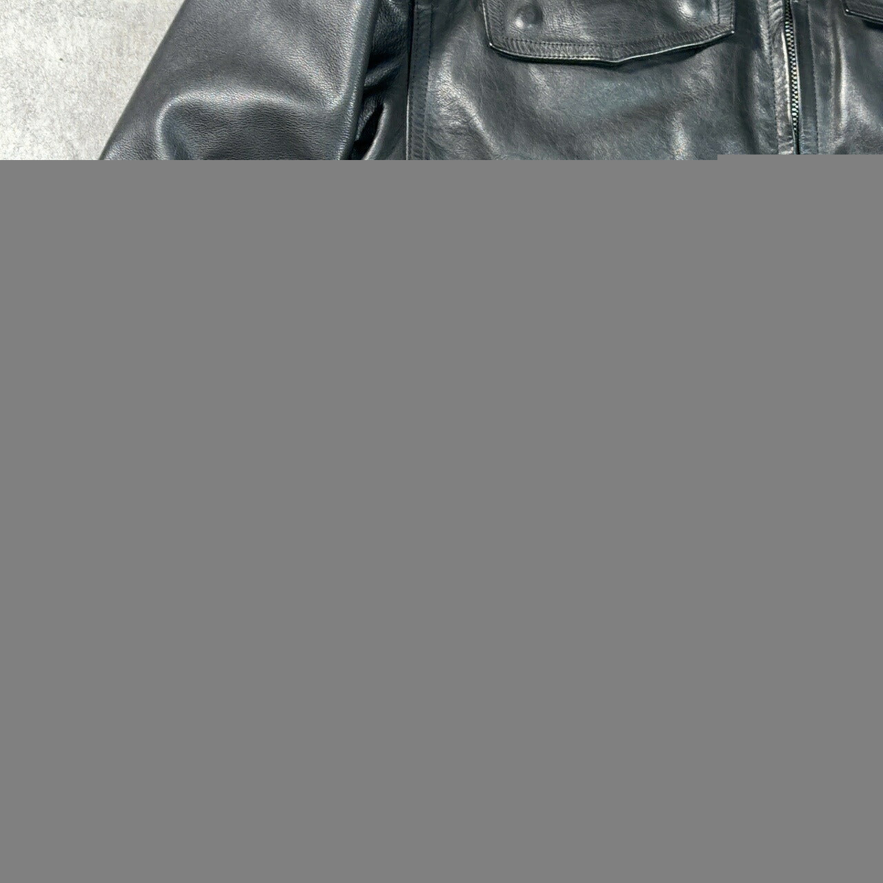 POLIZEI German Police Leather Jacket Black Size 44
