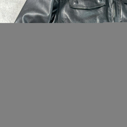 POLIZEI German Police Leather Jacket Black Size 44