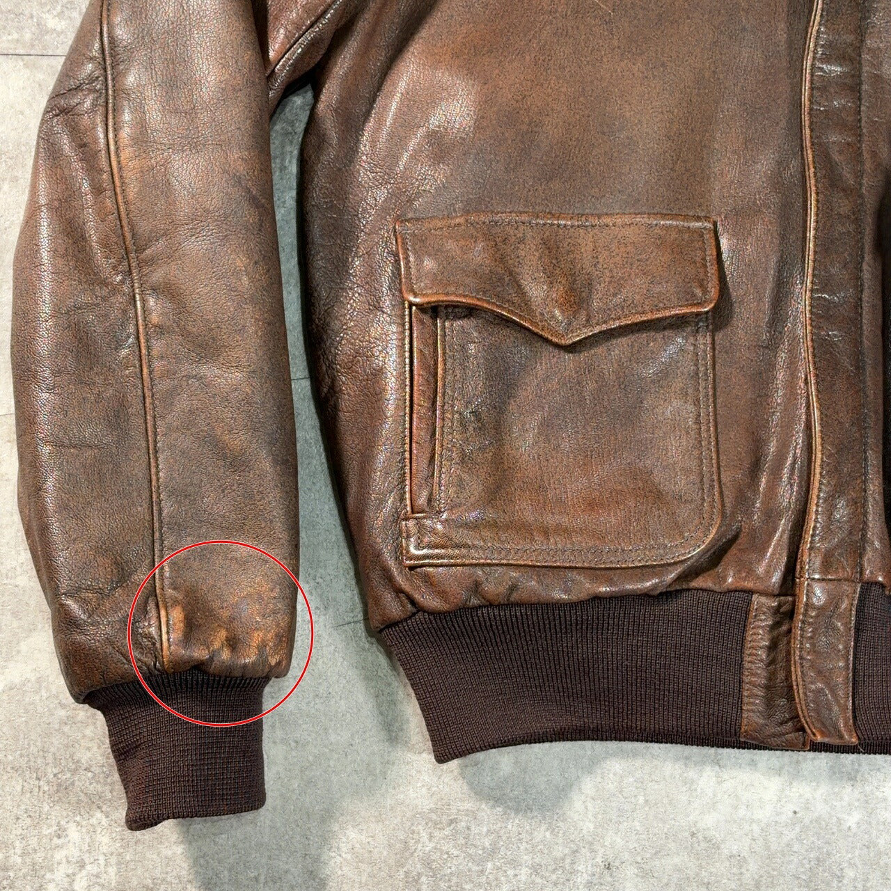 L.L.Bean 80s A-2 Leather Flight Jacket Brown Size 40R