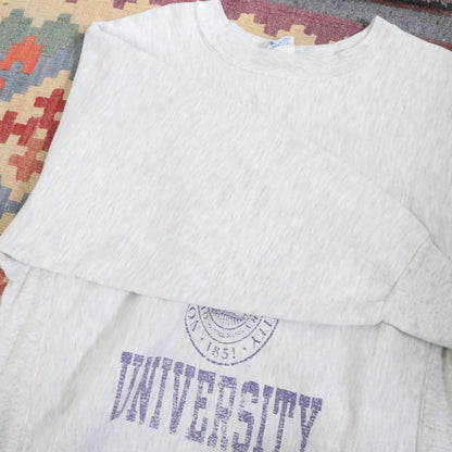 RUGGED SWEATS 90s Vintage USA Cotton Sweatshirt Gray Size M