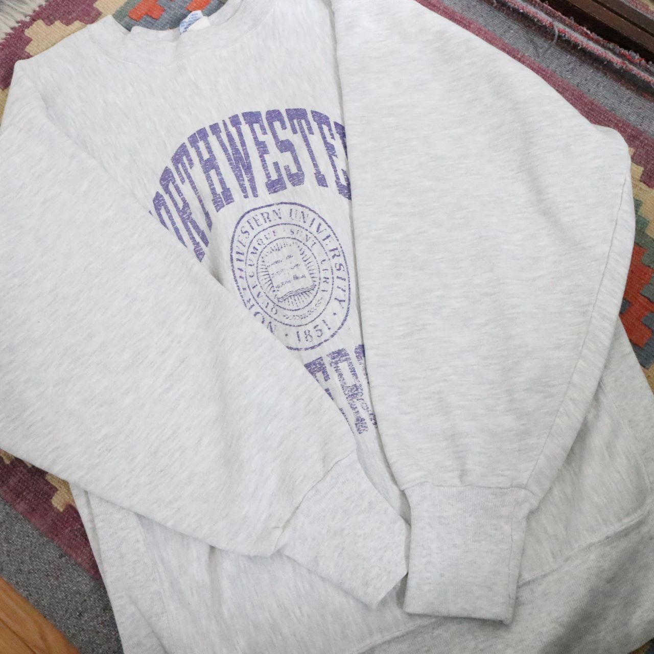 RUGGED SWEATS 90s Vintage USA Cotton Sweatshirt Gray Size M