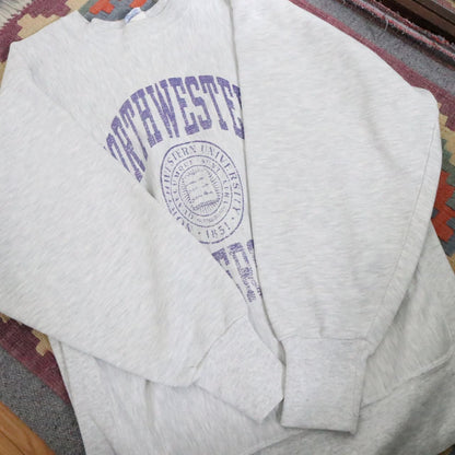 RUGGED SWEATS 90s Vintage USA Cotton Sweatshirt Gray Size M