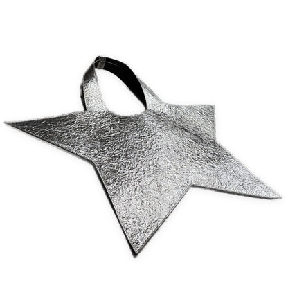 COPERNI Silver Foil Star Leather Tote Bag Size ONE SIZE