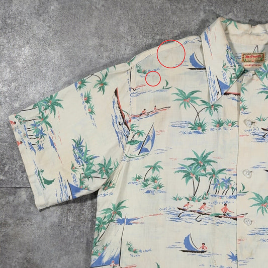 McGREGOR 40s Vintage Aloha All-Over Print Shirt Size XL