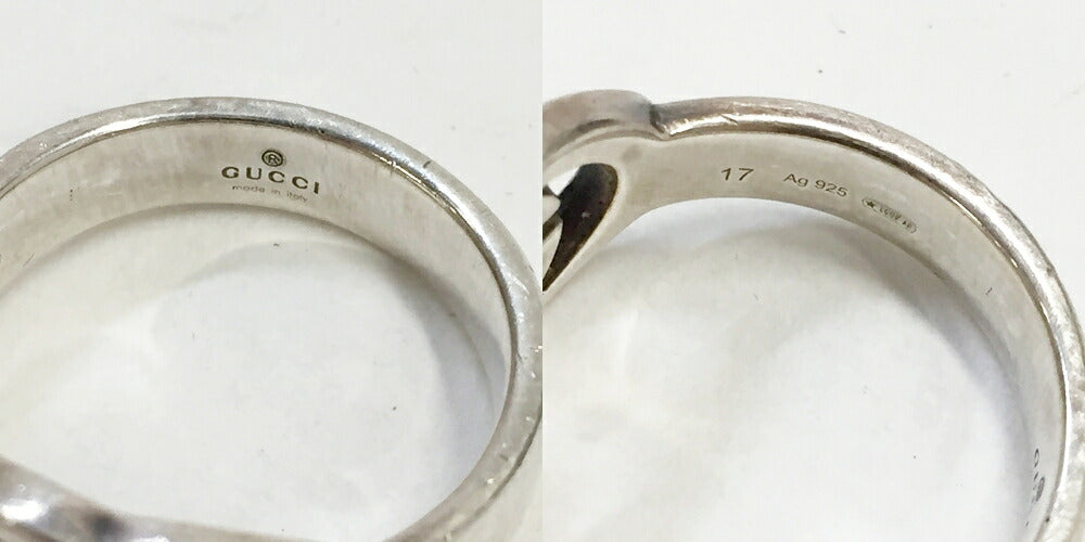 GUCCI Interlocking G Silver Ring Size ONE SIZE