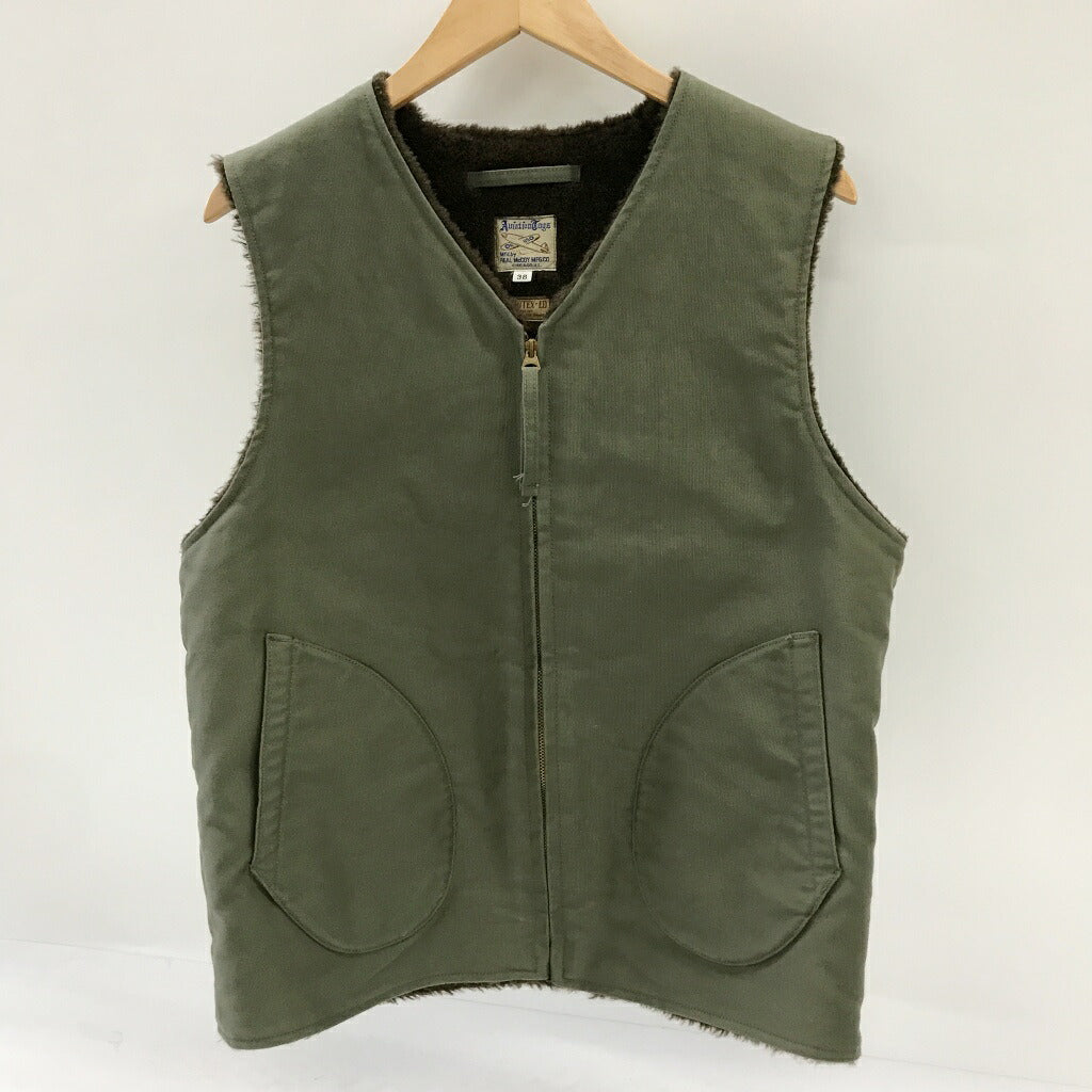 THE REAL McCOY Khaki Deck Vest Size 38