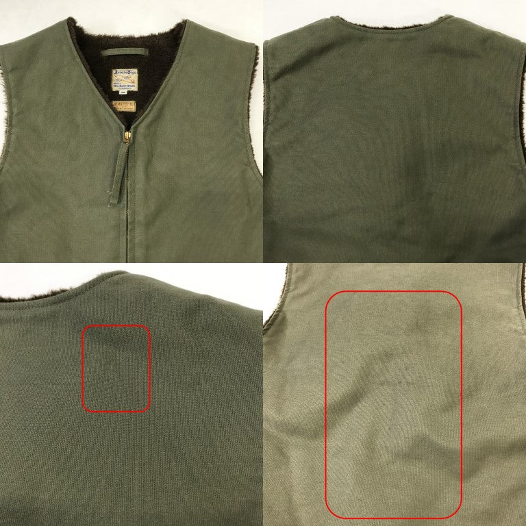 THE REAL McCOY Khaki Deck Vest Size 38