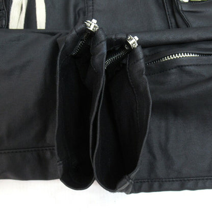 Danke Schon Coated Zip Cargo Pants Black Size 34