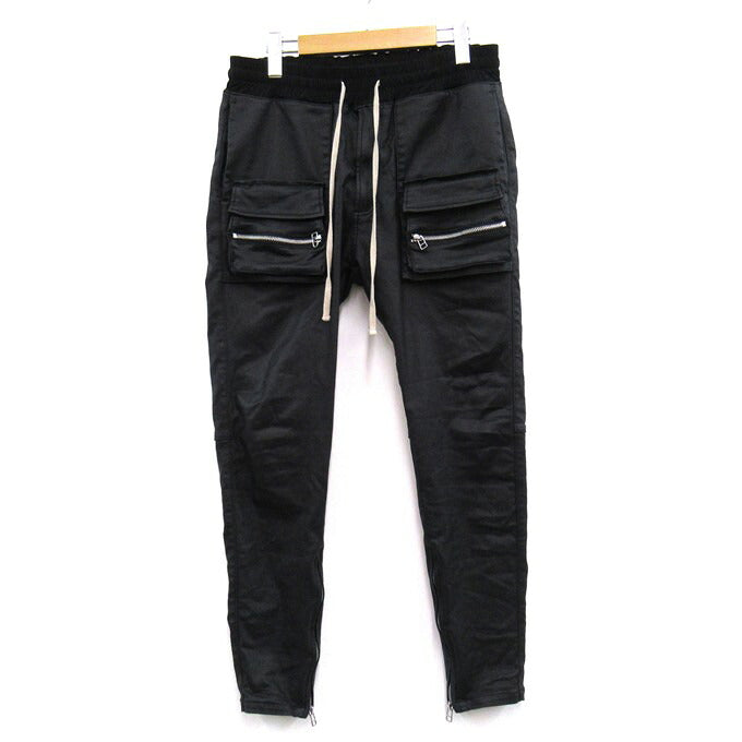 Danke Schon Coated Zip Cargo Pants Black Size 34
