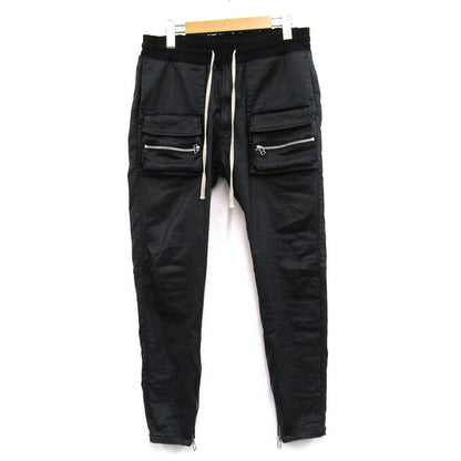 Danke Schon Coated Zip Cargo Pants Black Size 34