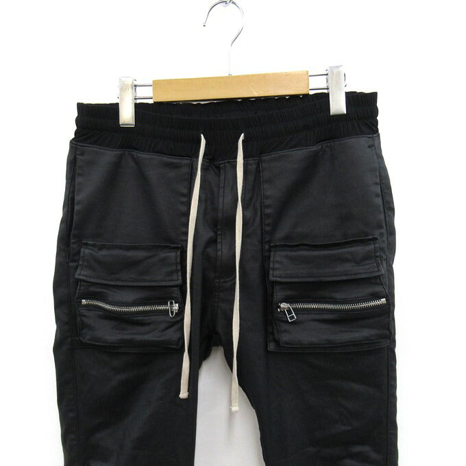Danke Schon Coated Zip Cargo Pants Black Size 34