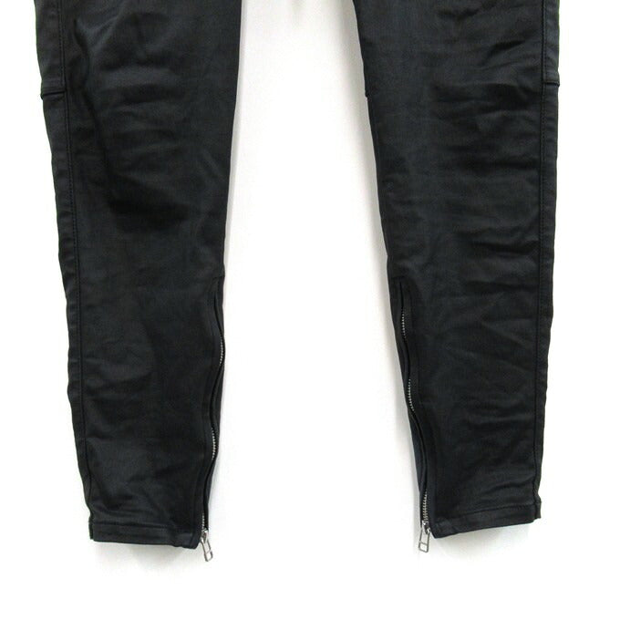 Danke Schon Coated Zip Cargo Pants Black Size 34
