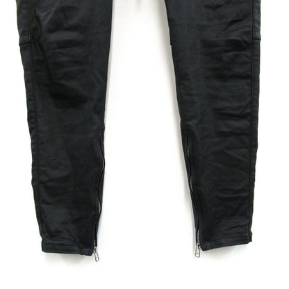 Danke Schon Coated Zip Cargo Pants Black Size 34