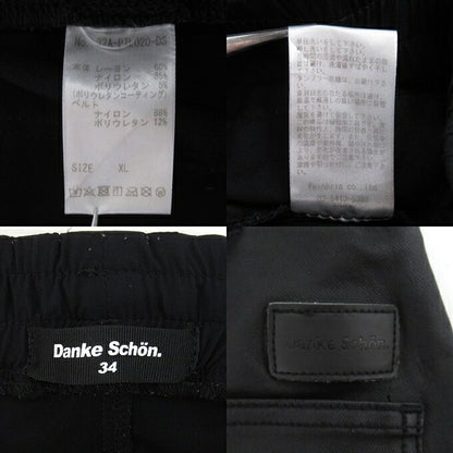 Danke Schon Coated Zip Cargo Pants Black Size 34